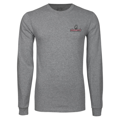  Grey Long Sleeve T Shirt - Official Logo