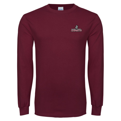  Maroon Long Sleeve T-Shirt - Official Logo