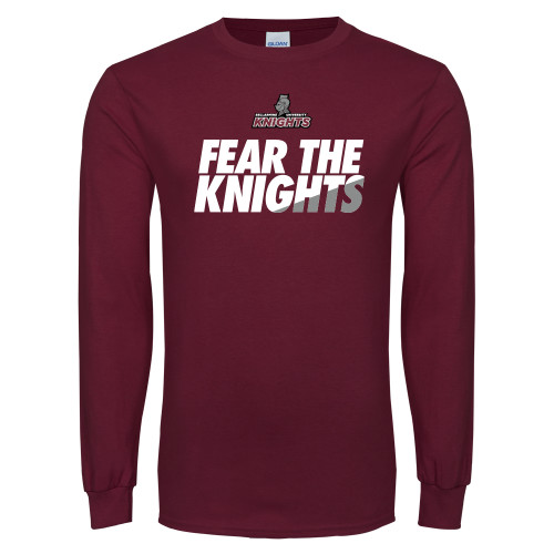  Maroon Long Sleeve T-Shirt - Fear The Knights