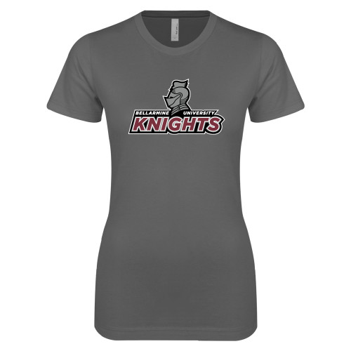  Next Level Womens Charcoal Boyfriend Tee - Official Logo