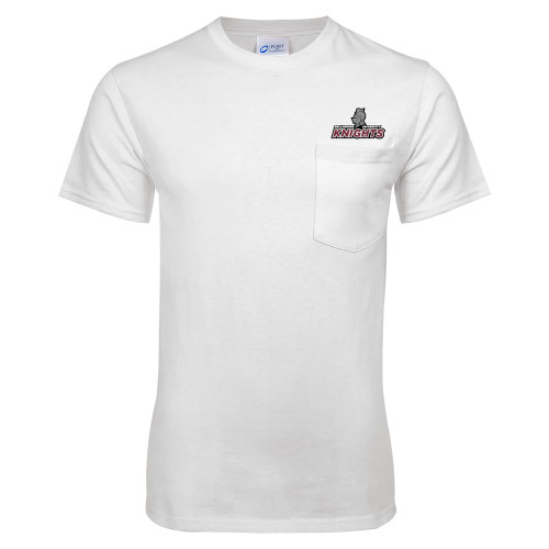  White T-Shirt w/Pocket - Official Logo