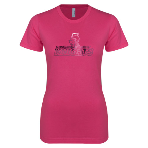  Next Level Womens Fuchsia Boyfriend Tee - Official Logo Foil