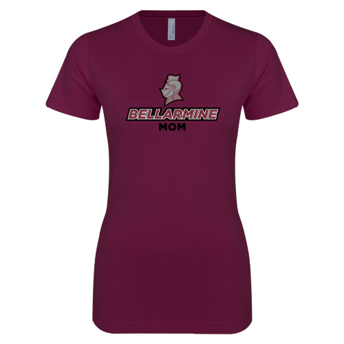  Next Level Womens Maroon Boyfriend Tee - Mom