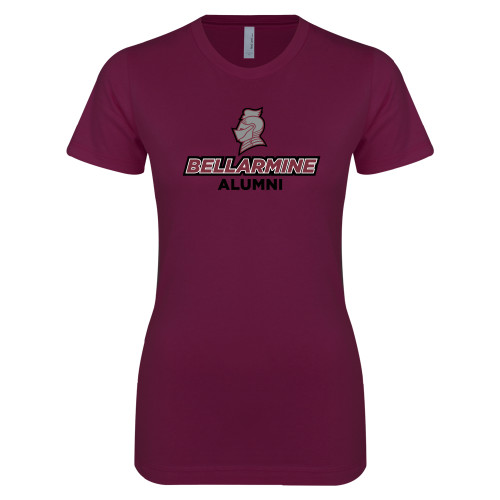  Next Level Womens Maroon Boyfriend Tee - Alumni