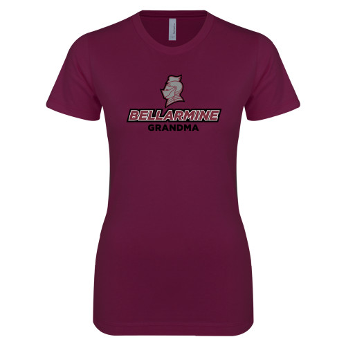  Next Level Womens Maroon Boyfriend Tee - Grandma