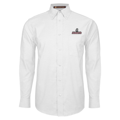  White Oxford Long Sleeve Shirt - Official Logo