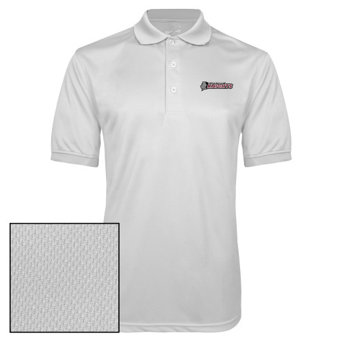  White Dry Mesh Polo - Official Logo Flat