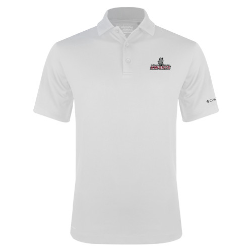  Columbia White Omni Wick Drive Polo - Official Logo