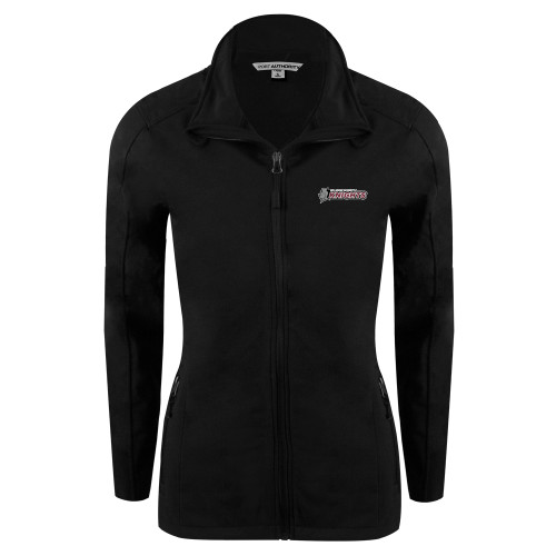  Womens Black Softshell Jacket - Official Logo Flat