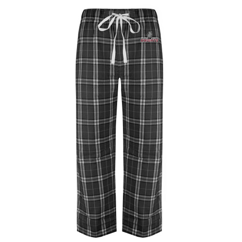  Black/Grey Flannel Pajama Pant - Official Logo