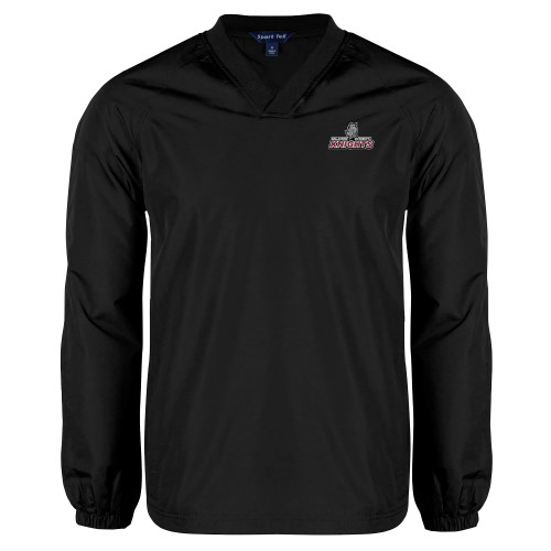  Black V Neck Raglan Windshirt - Official Logo