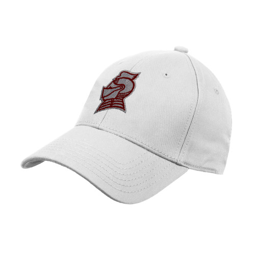 White Structured Adjustable Pro Style Hat - Knight Head