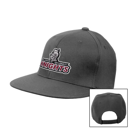  Charcoal Flat Bill Snapback Hat - Official Logo