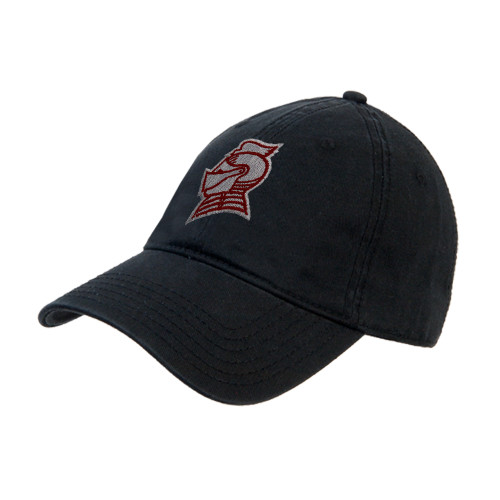  Black Unstructured Adjustable Low Profile Hat - Knight Head