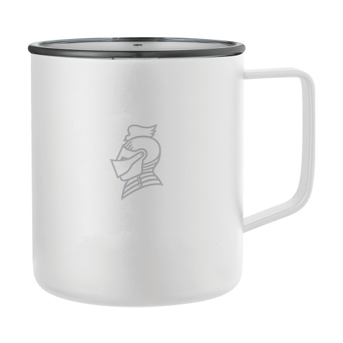  Rover Camp Vacuum Insulated White Mug 14oz - Knight Head Engraved