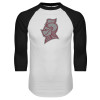 Thumbnail image for  White/Black Raglan Baseball T Shirt