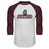 Thumbnail image for  White/Maroon Raglan Baseball T Shirt