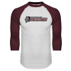 Thumbnail image for  White/Maroon Raglan Baseball T Shirt