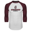 Thumbnail image for  White/Maroon Raglan Baseball T Shirt
