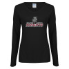 Thumbnail image for  Womens Black Long Sleeve V Neck Tee 