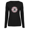 Thumbnail image for  Womens Black Long Sleeve V Neck Tee 