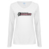 Thumbnail image for  Womens White Long Sleeve V Neck Tee