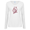 Thumbnail image for  Womens White Long Sleeve V Neck Tee