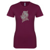 Thumbnail image for  Next Level Womens Maroon Boyfriend Tee