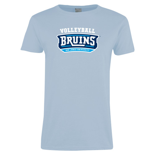 Bob Jones University Womens Light Blue Short Sleeve Tee