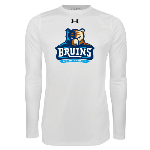 Bob Jones University Under Armour White Long Sleeve Tech Tee