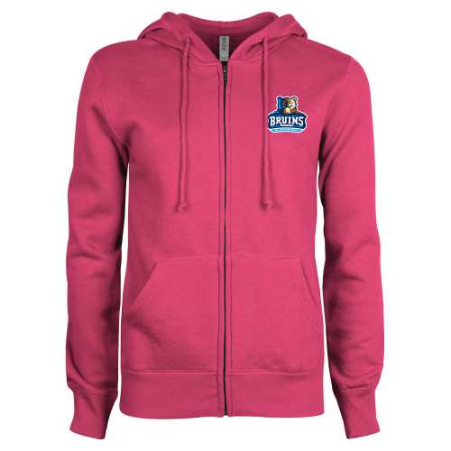 Bob Jones University ENZA Womens Fuchsia Fleece Full Zip Hoodie