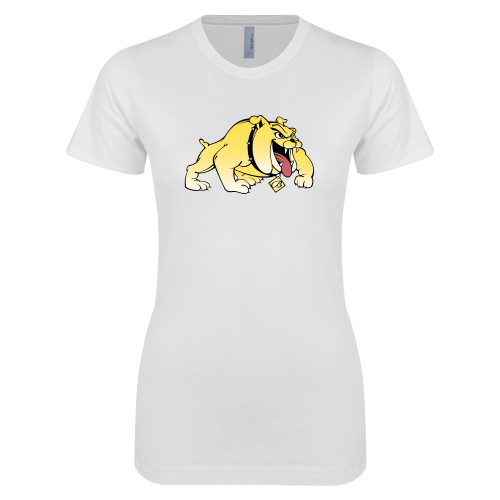  Next Level Womens White Boyfriend Tee - Primary Mark