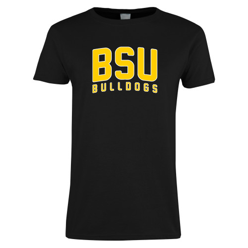  Womens Black Short Sleeve Tee - BSU Bulldogs
