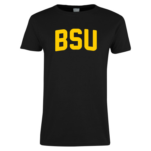  Womens Black Short Sleeve Tee - BSU