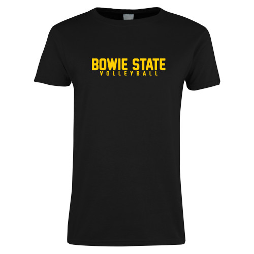  Womens Black Short Sleeve Tee - Volleyball