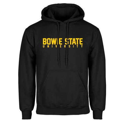  Black Fleece Hoodie - Bowie State University Stacked