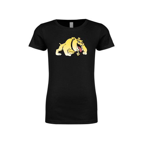  Next Level Girls Black Fashion Fit T Shirt - Primary Mark