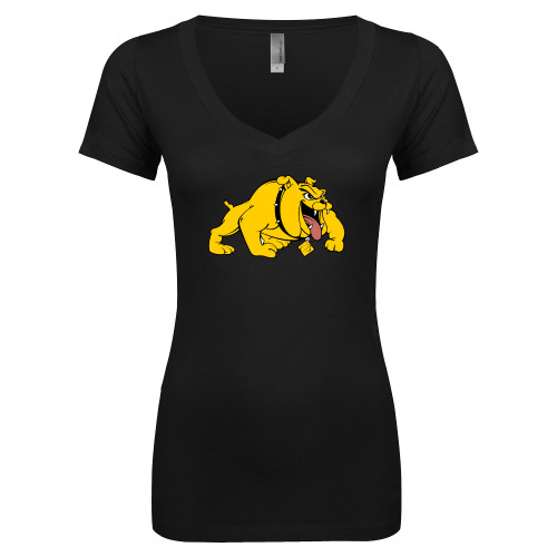  Next Level Womens Black Ideal V Tee - Primary Mark