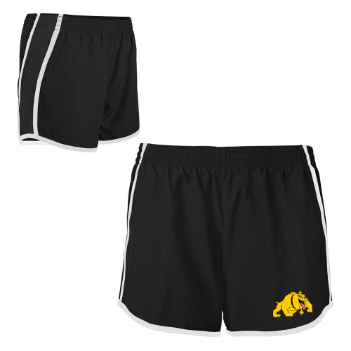 Womens Black/White Team Short - Primary Mark