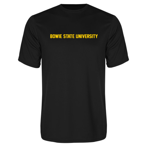  Black Performance Tee - Bowie State University Flat