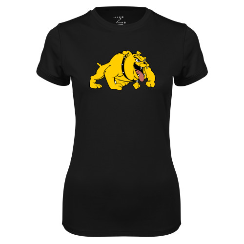  Womens Black Performance Tee - Primary Mark