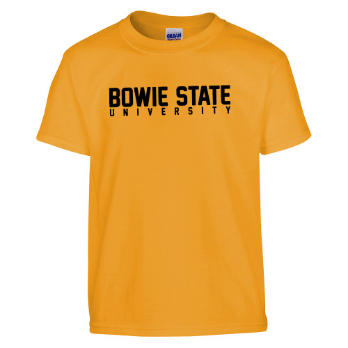  Youth Gold T-Shirt - Bowie State University Stacked