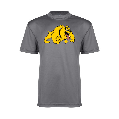  Youth Performance Grey Concrete Tee - Primary Mark