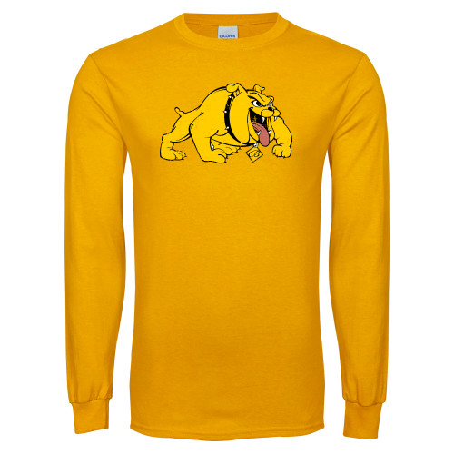  Gold Long Sleeve T Shirt - Primary Mark Distressed