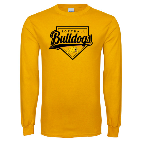  Gold Long Sleeve T Shirt - Softball