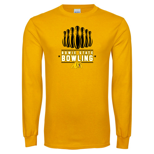  Gold Long Sleeve T Shirt - Bowling