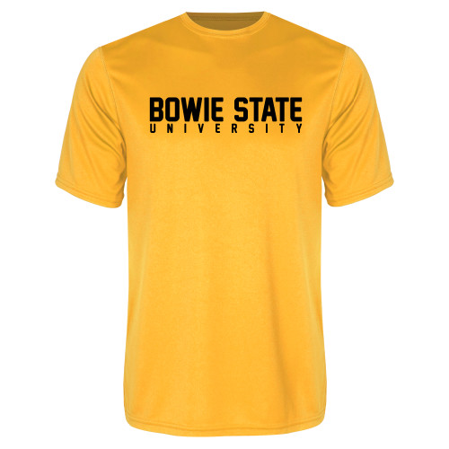  Gold Performance Tee - Bowie State University Stacked