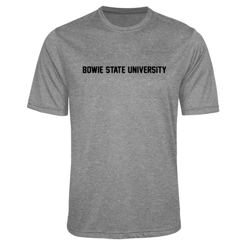  Grey Heather Performance Contender Tee - Bowie State University Flat