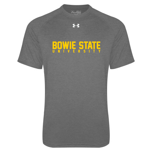  Under Armour Carbon Heather Tech Tee - Bowie State University Stacked