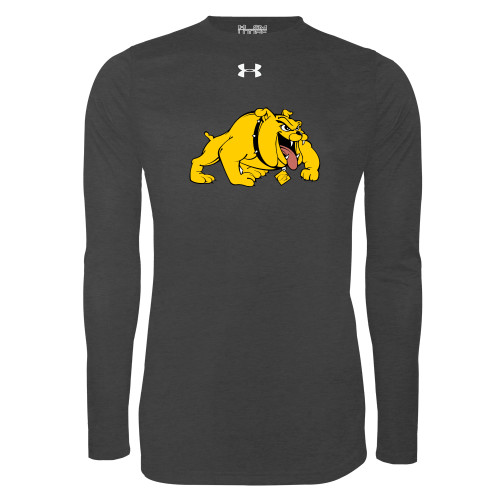  Under Armour Carbon Heather Long Sleeve Tech Tee - Primary Mark